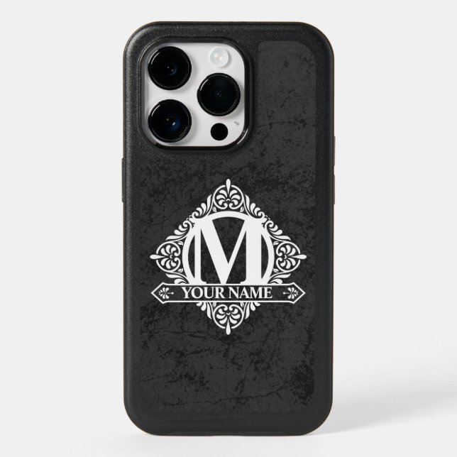 Ornate Monogram Design OtterBox iPhone Case (Back)