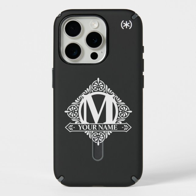 Ornate Monogram Design Speck iPhone Case (Front)
