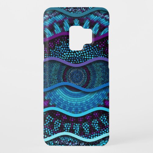 Ornate Mosaic Relief Waves Texture Case_Mate Samsung Galaxy S9 Case