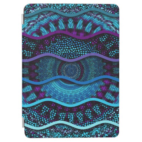 Ornate Mosaic Relief Waves Texture iPad Air Cover