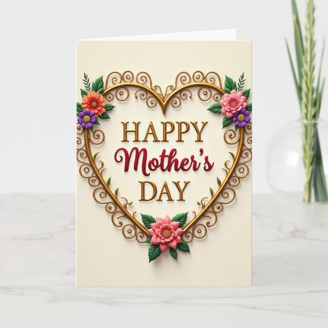 Ornate Mothers Day Frame Card (Front)