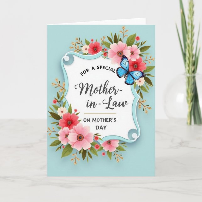 Ornate Mothers Day Greeting Card (Front)