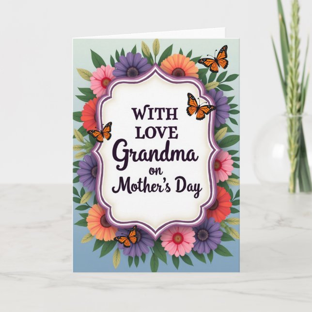 Ornate Mothers Day Message Card (Front)