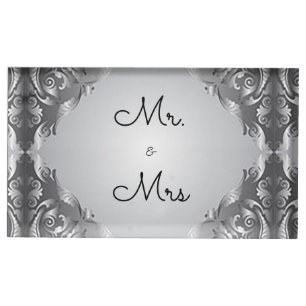 Ornate Mr & Mrs Table Card Holder