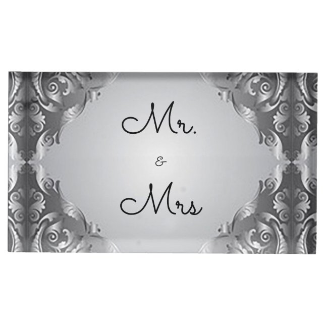 Ornate Mr & Mrs Table Card Holder (Front)