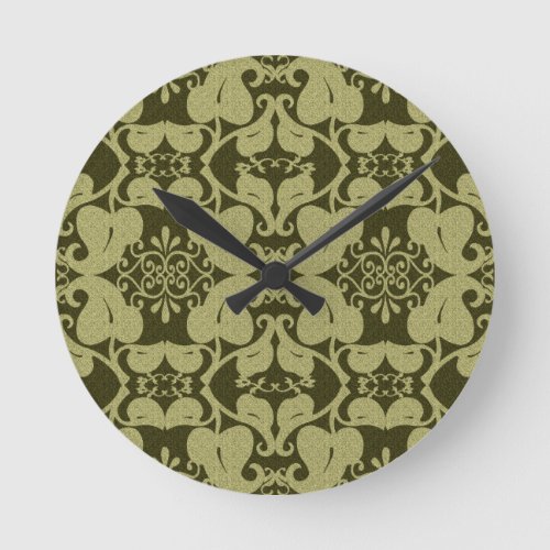 Ornate Olive Green  Wall Clock