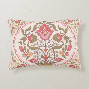 Ornate Oriental: Floral Stylish Design. Accent Pillow