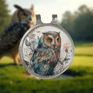 Ornate Owl Golf Hat Clip