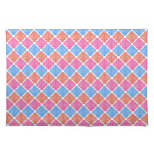 Ornate Patchwork Diamonds Pattern Cloth Placemat