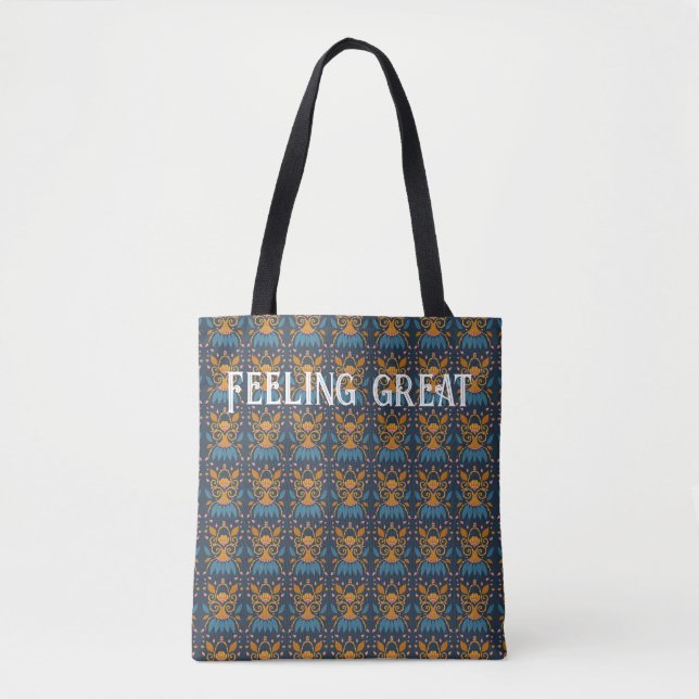 Ornate pattern Medieval style bag personalized (Front)