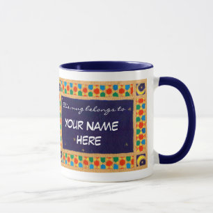 Ornate Pattern Name-specific Ringer Mug