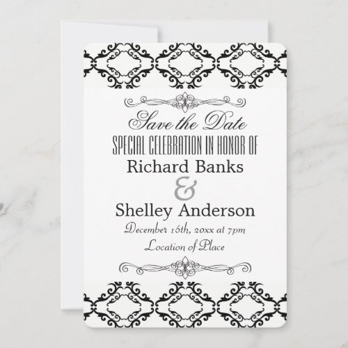 Ornate Pattern Save The Date