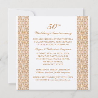 Ornate Pattern Wedding Anniversary Invitation