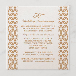 Ornate Pattern Wedding Anniversary Invitation