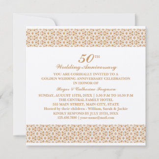 Ornate Pattern Wedding Anniversary Invitation