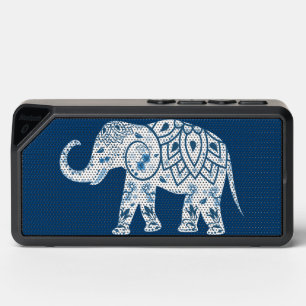 Ornate Patterned Blue Elephant Bluetooth Speaker