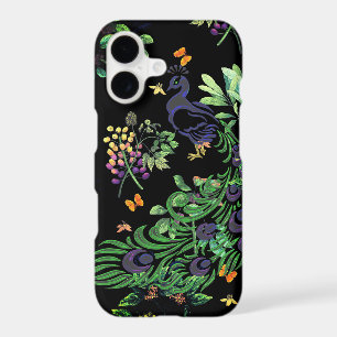 Ornate Peacock and Vintage Floral iPhone 17 Case