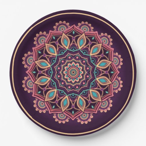 Ornate Petunia HHM Party Paper Plates