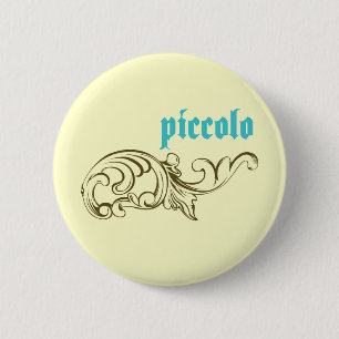 Ornate Piccolo Pinback Button