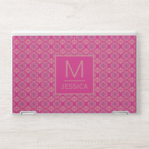 Ornate Pink Purple Geometric Pattern Personalised HP Laptop Skin
