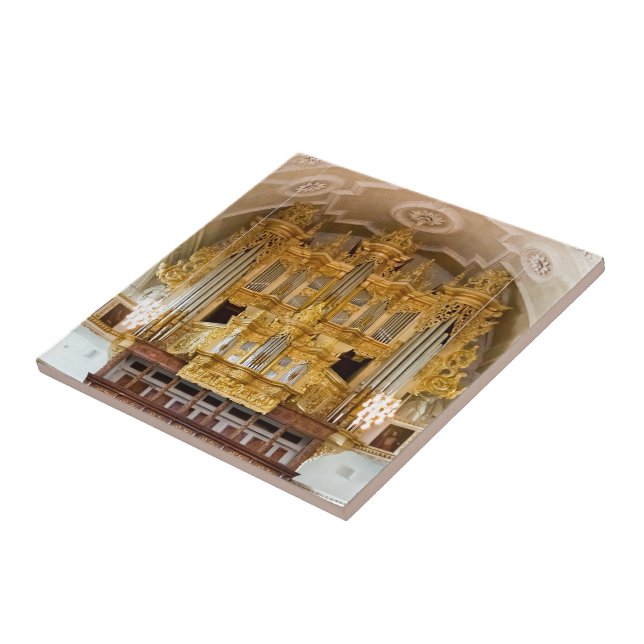 Ornate pipe organ tile (Side)