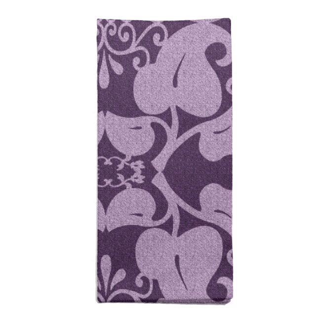 Ornate Purple And Lavender Pattern Napkin (Folded)