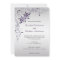 Ornate Purple Swirls on Silver Wedding Invitation