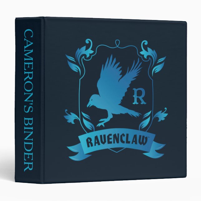 Ornate RAVENCLAW™ House Crest 3 Ring Binder (Front/Spine)