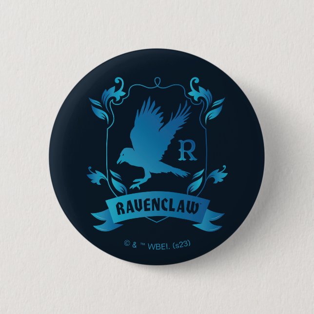 Ornate RAVENCLAW™ House Crest Button (Front)