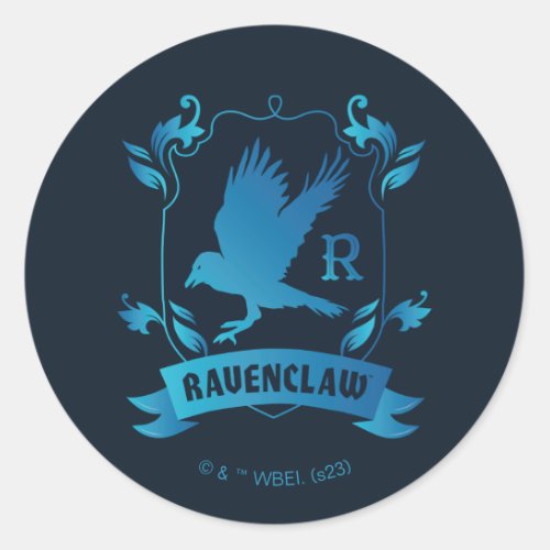 Ornate RAVENCLAWâ House Crest Classic Round Sticker