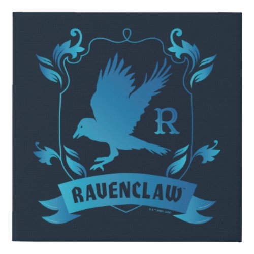 Ornate RAVENCLAW House Crest Faux Canvas Print