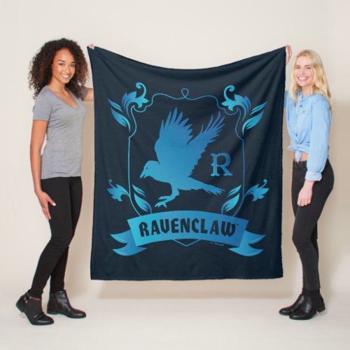 Ornate RAVENCLAW House Crest Fleece Blanket