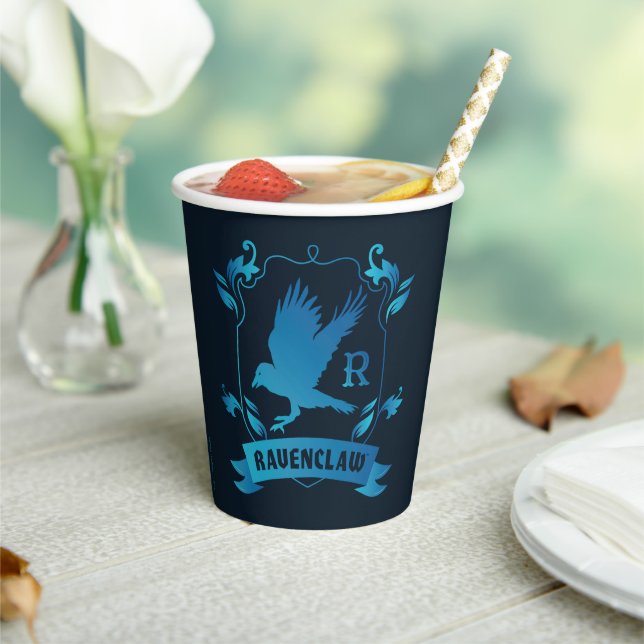 Ornate RAVENCLAW™ House Crest Paper Cups (Insitu)