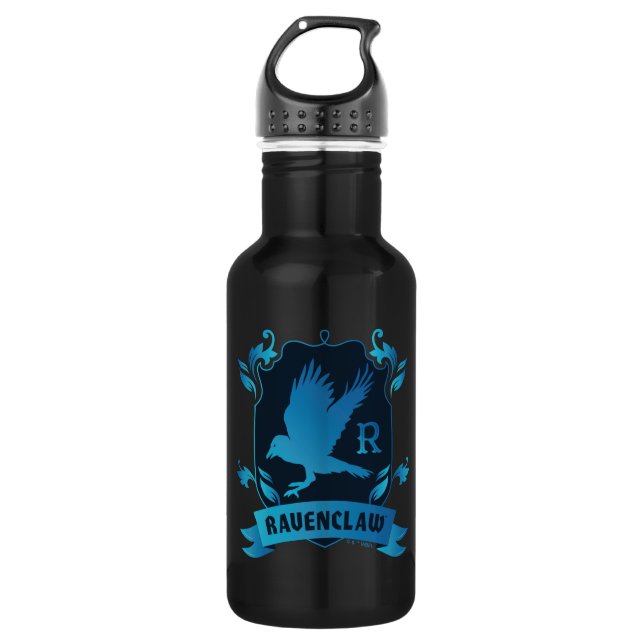 Ornate RAVENCLAW™ House Crest Stainless Steel Water Bottle (Front)