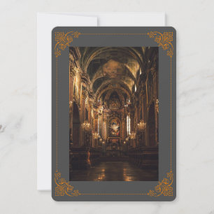 Ornate Religious Memorial Card - Custom Funeral