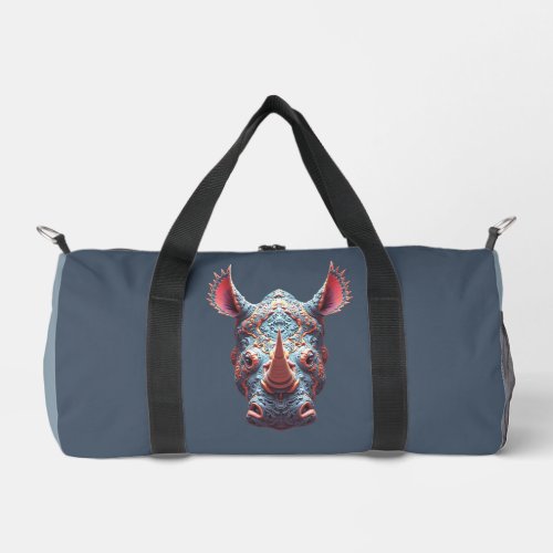 Ornate Rhono Portrait - Psychedelic Spirit Mask Duffle Bag