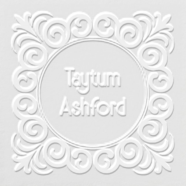 Ornate Rococo Scroll Name Embosser (Design)