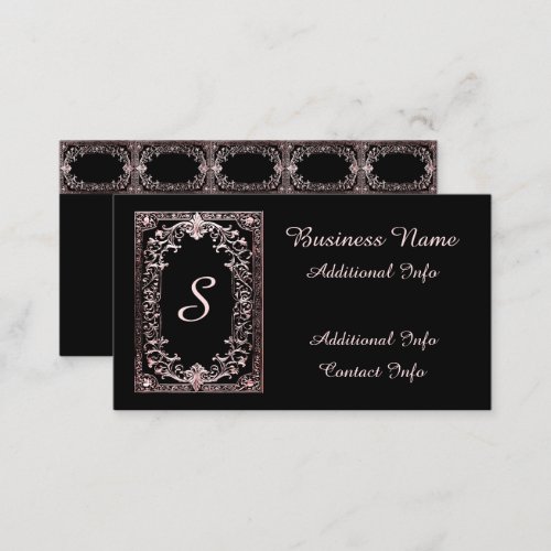 Ornate Rose Gold Frame   Business Card