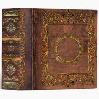 Ornate Rustic Bejeweled Faux Leather Celtic 3 Ring Binder
