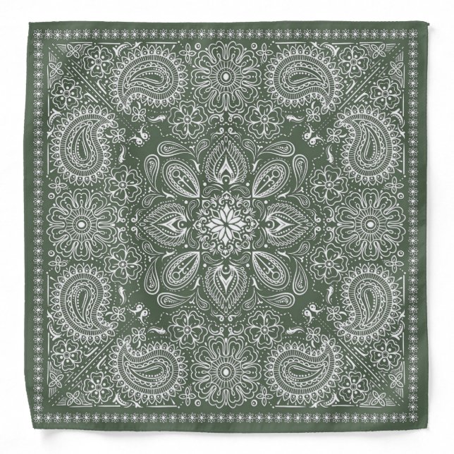Ornate Sage Bandana (Front)