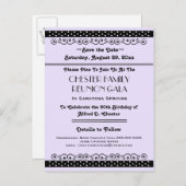 Ornate Save the Date Choose A Color Announcement Postcard (Front/Back)