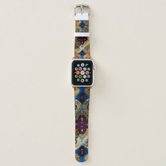 Ornate seamless texture background. Diagonal waves Apple Watch Band