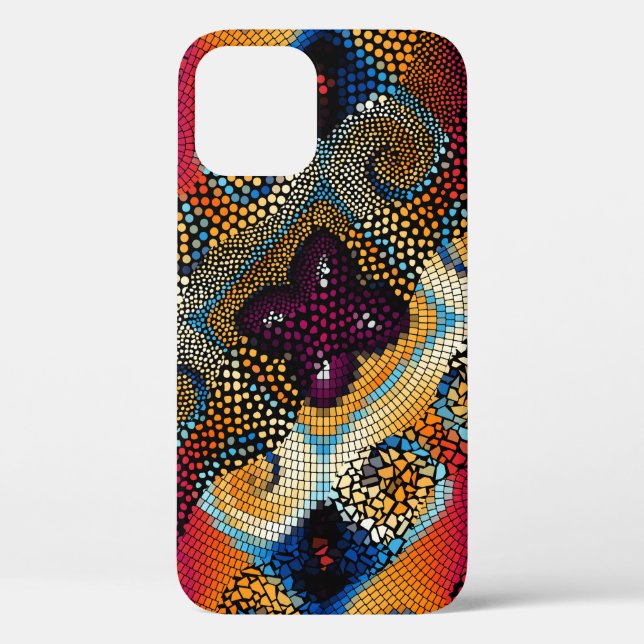 Ornate seamless texture background. Diagonal waves Case-Mate iPhone Case (Back)