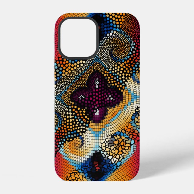 Ornate seamless texture background. Diagonal waves Iphone Case (Back)