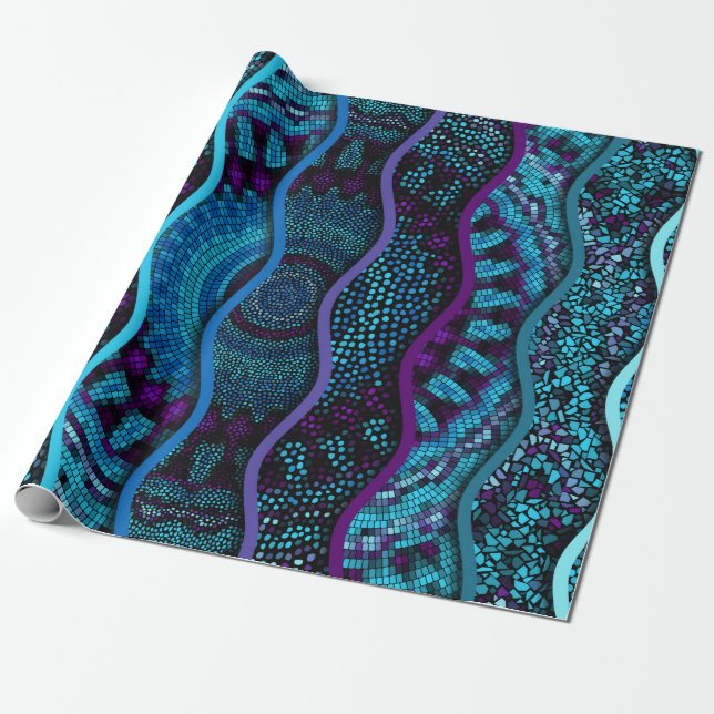 Ornate seamless texture background. Relief waves o Wrapping Paper (Unrolled)