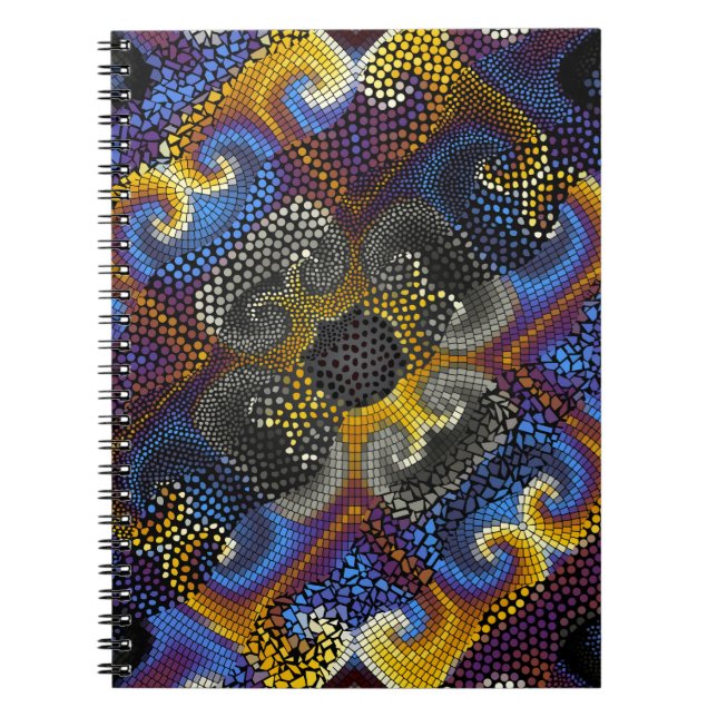 Ornate seamless texture background. Waves of ornam Notebook (Front)