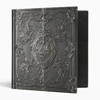 Ornate Silver Leaf Gothic Leather Book of Shadows 3 Ring Binder