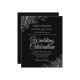 Ornate Silver on Black BUDGET Wedding Invitation