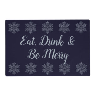 Ornate Silver Snowflake Placemat