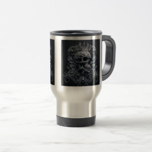 Ornate Skull Travel/Commuter Mug, 15 oz Travel Mug